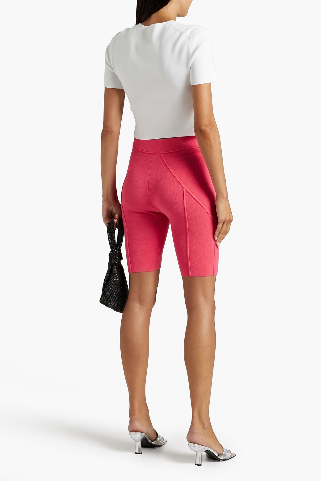 HELMUT LANG Asymmetric twisted ribbed-knit top