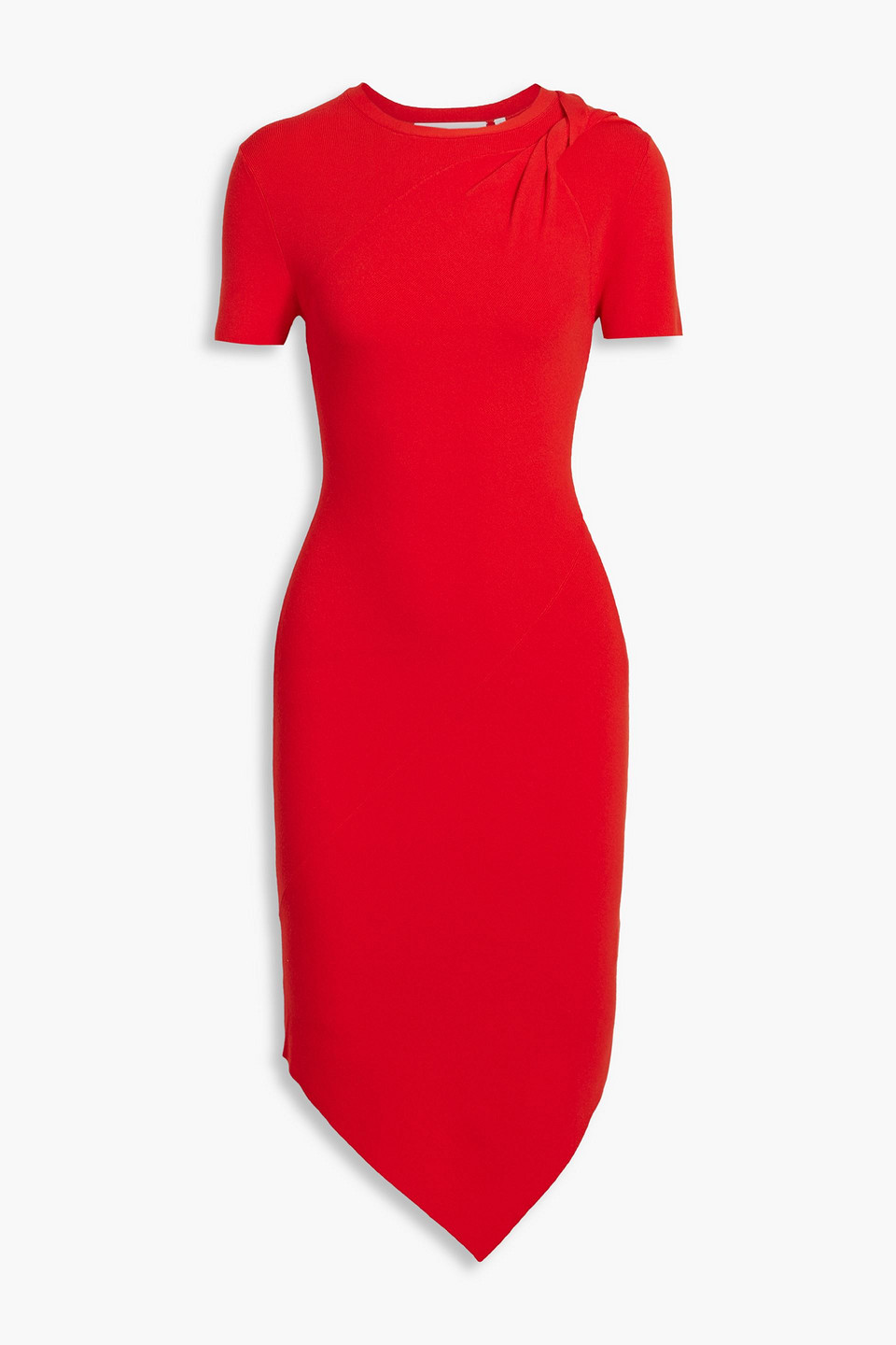 Helmut Lang Casual Twist Dress In Red