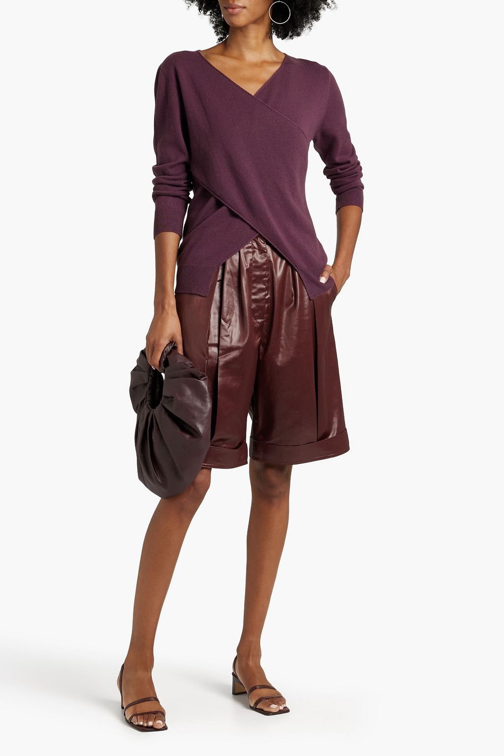 FABIANA FILIPPI Wrap-effect draped cashmere sweater