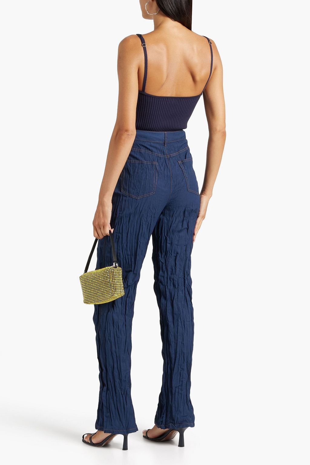 HELMUT LANG Crinkled shell straight-leg pants