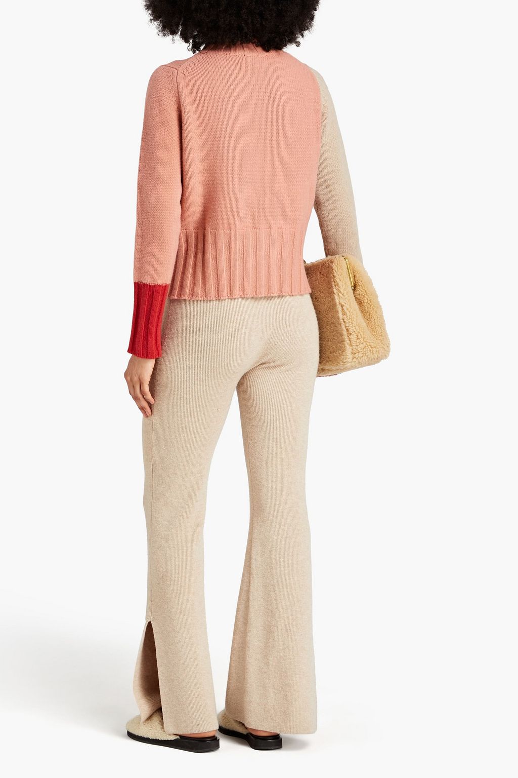 CHINTI & PARKER Color-block wool and cashmere-blend turtleneck sweater