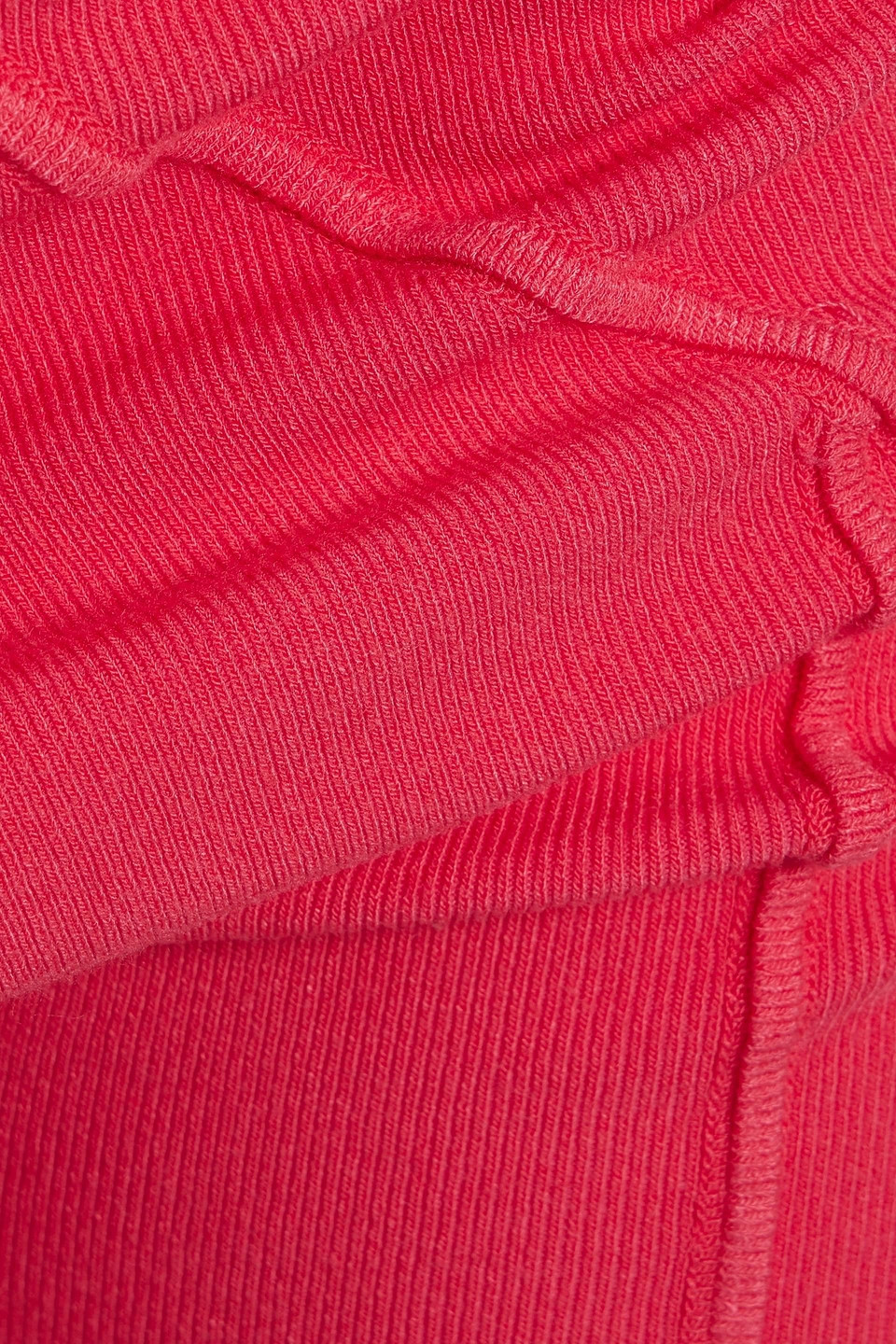 Shop Helmut Lang Ribbed-knit Shorts In Fuchsia