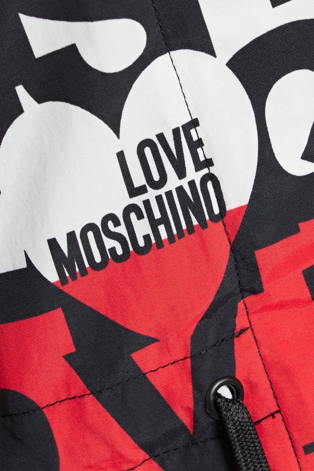 LOVE MOSCHINO Printed shell hooded jacket