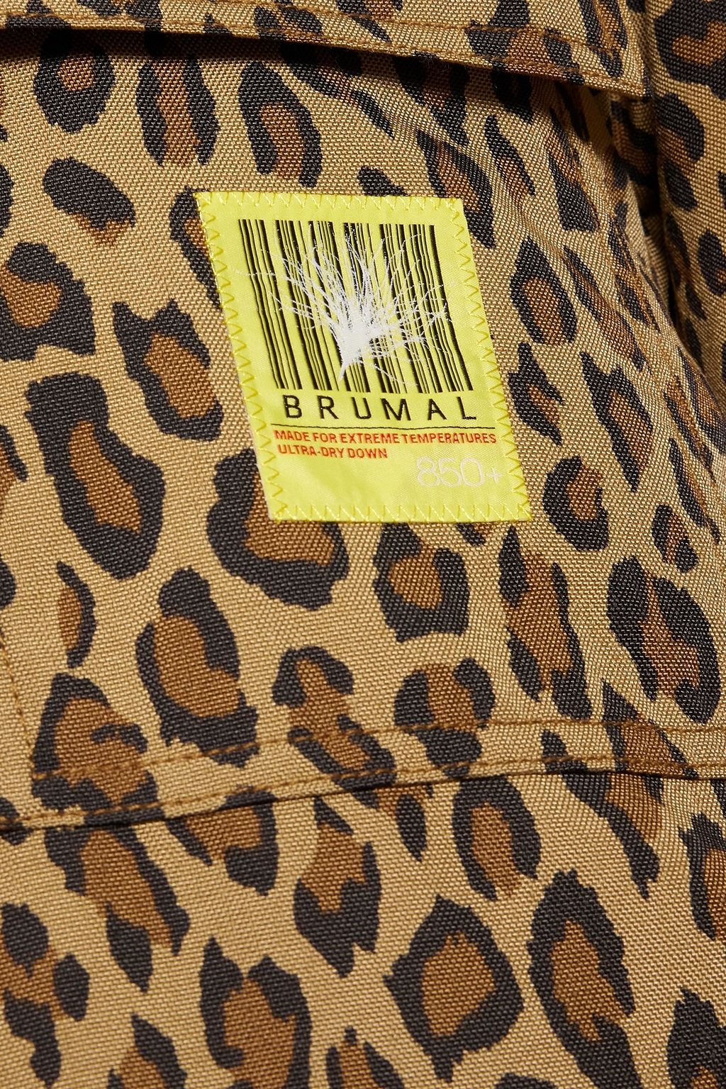 BRUMAL Leopard-print quilted shell hooded down parka