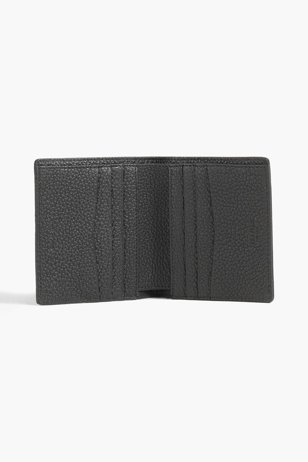 SERAPIAN Pebbled-leather wallet