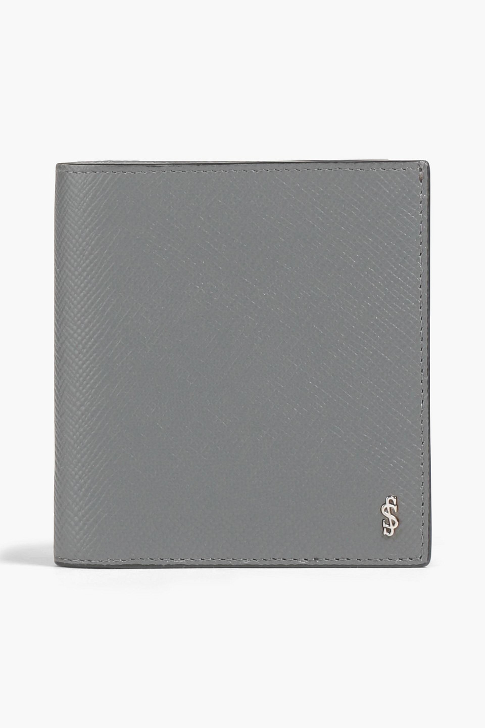 Serapian Colour-block Textured-leather Cardholder In Grey