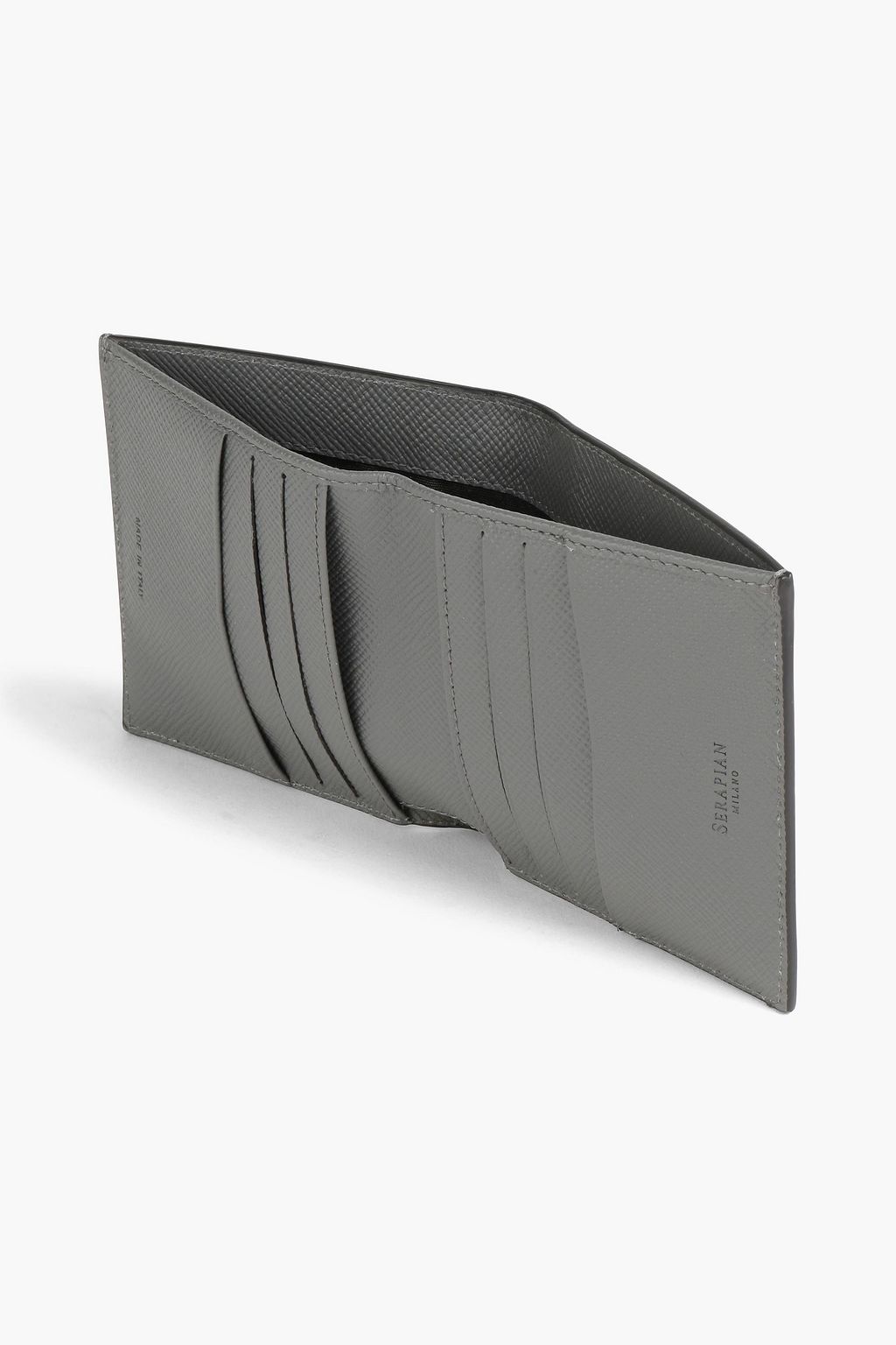 SERAPIAN Textured-leather wallet