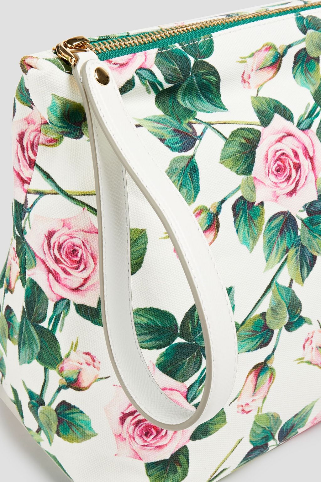 DOLCE&GABBANA Floral-print cotton-canvas pouch