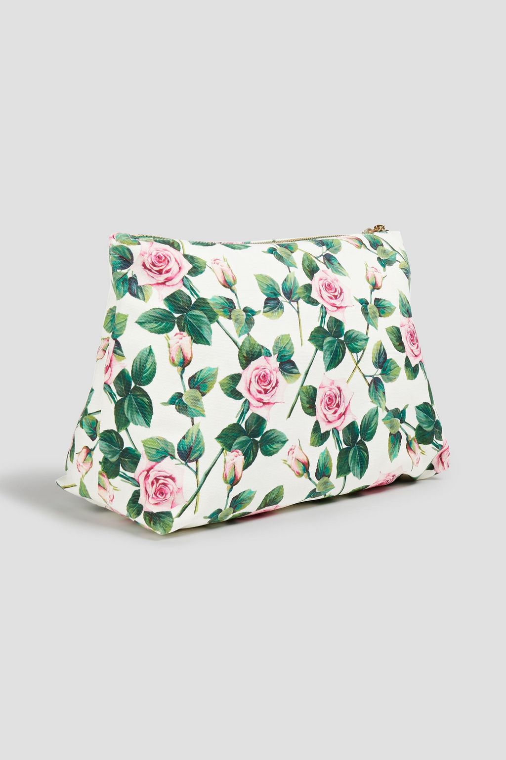 DOLCE&GABBANA Floral-print cotton-canvas pouch