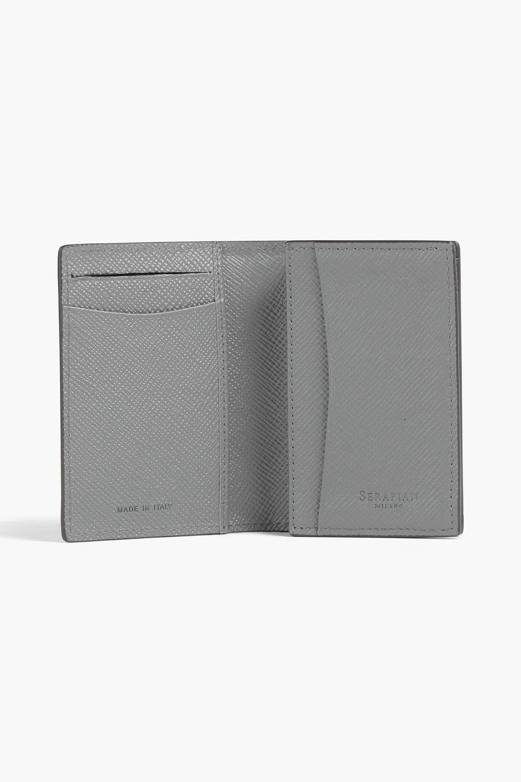 SERAPIAN Textured-leather cardholder