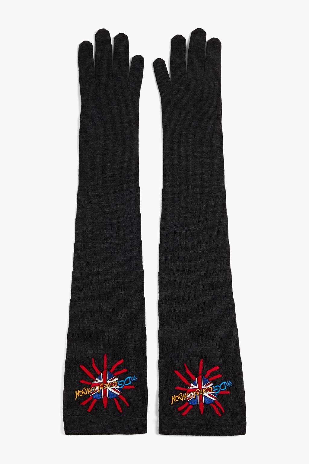 DOLCE&GABBANA ウール ビーニー&スカーフ&手袋 セット 刺繍入り