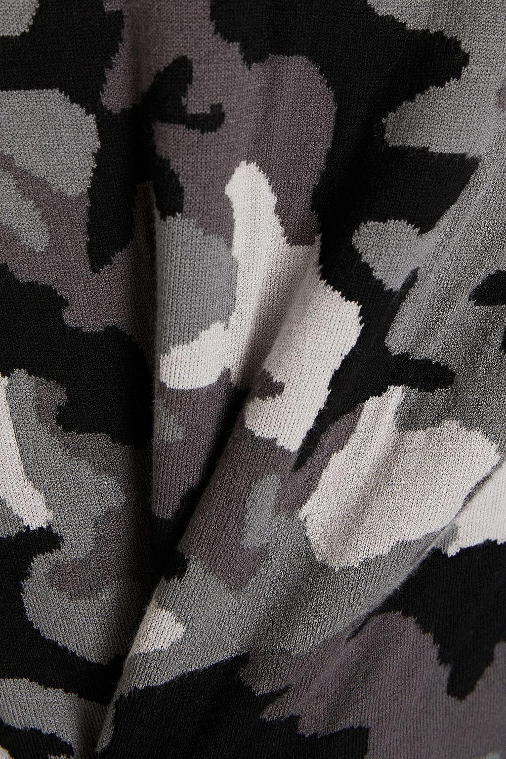 MICHAEL KORS Camouflage-print jacquard-knit sweater