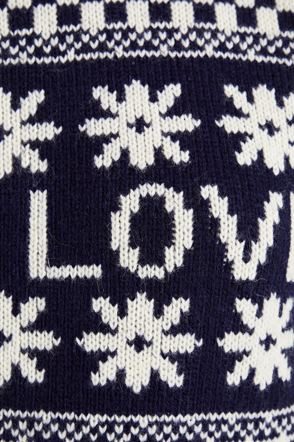 SANDRO Intarsia wool-blend sweater