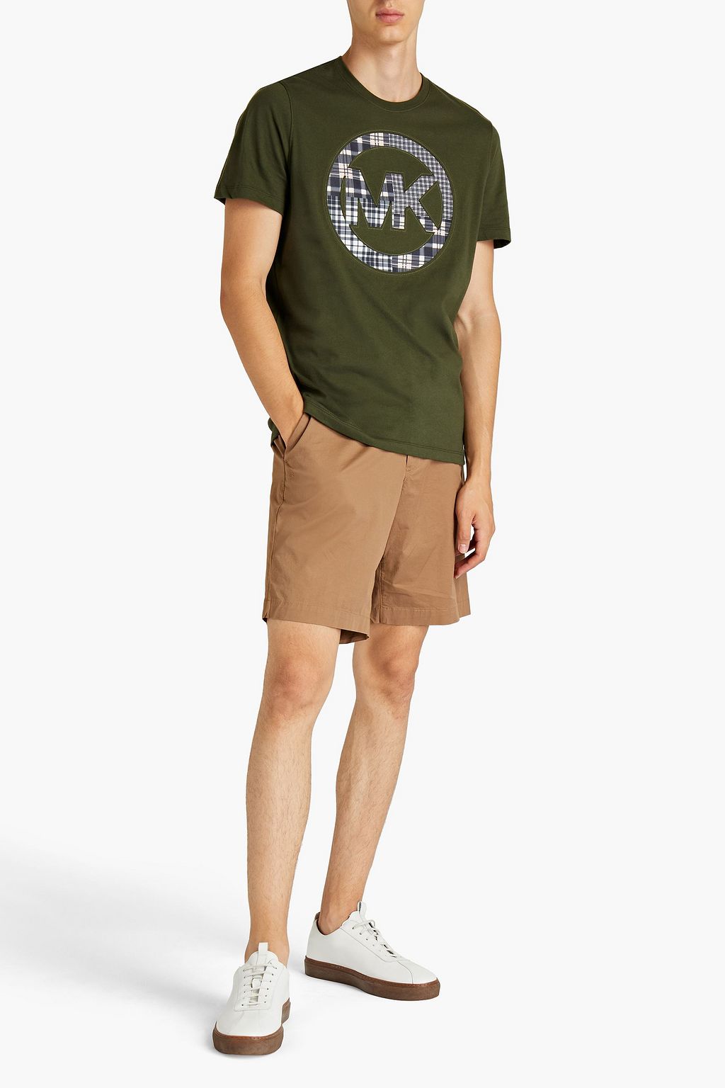 MICHAEL KORS Logo-appliquéd cotton-jersey T-shirt
