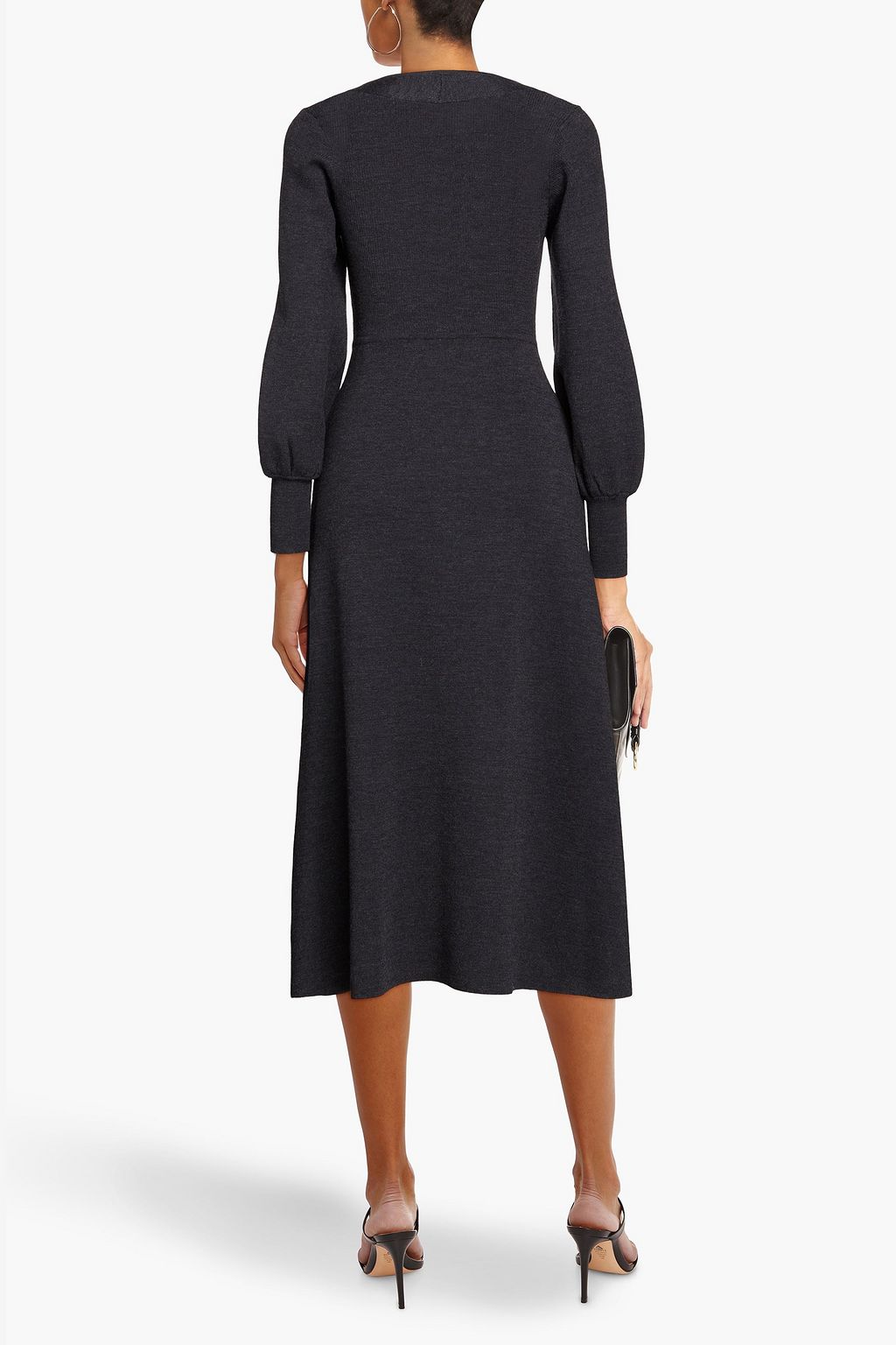 SANDRO Henriette ruched knitted mini dress