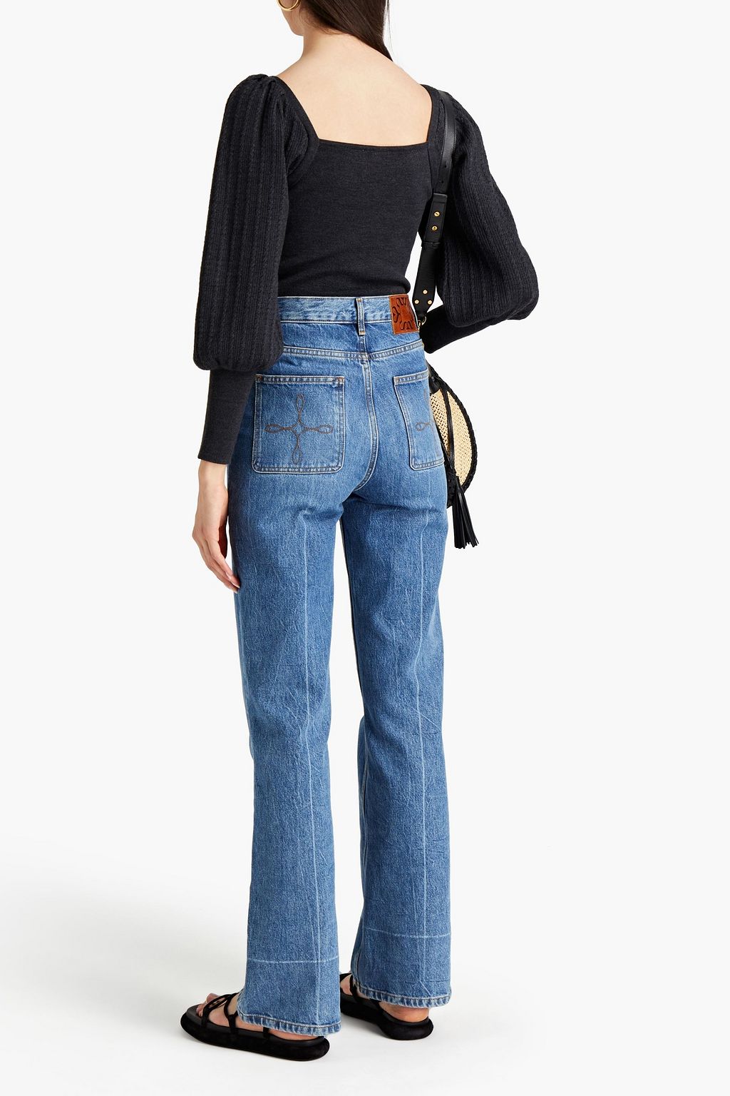 SANDRO Mélange cable-knit sweater