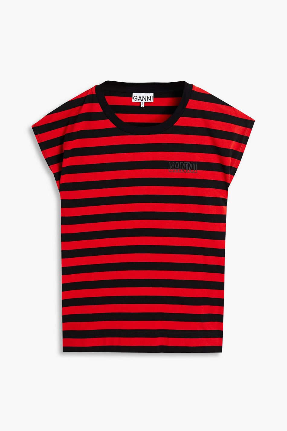 GANNI Striped cottonjersey Tshirt THE