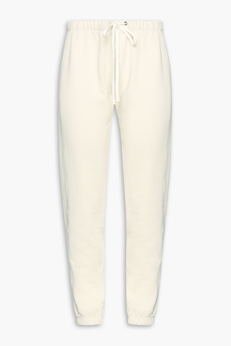 James Perse Cropped French Cotton-terry Track Trousers In Pattern