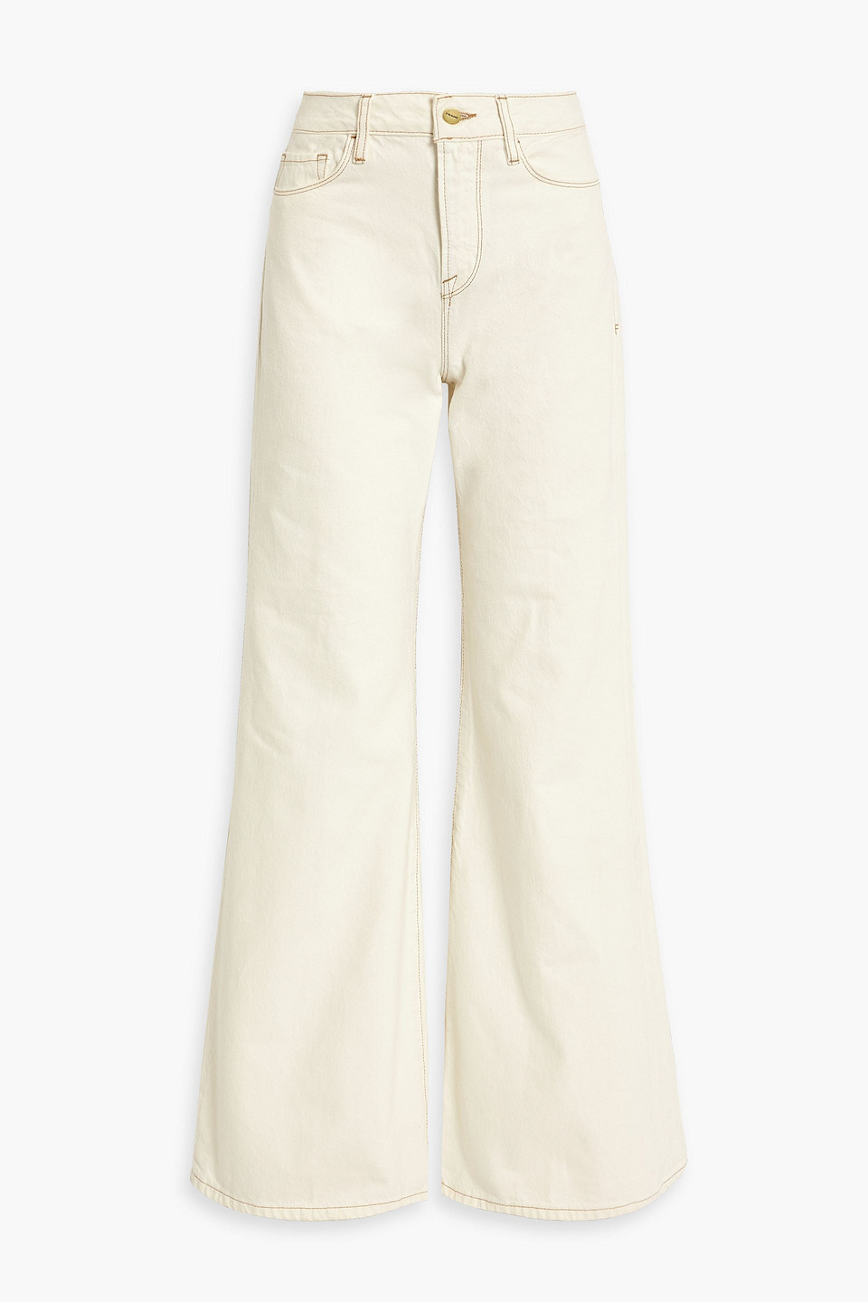 Frame Le Palazzo High-rise Wide-leg Jeans In White