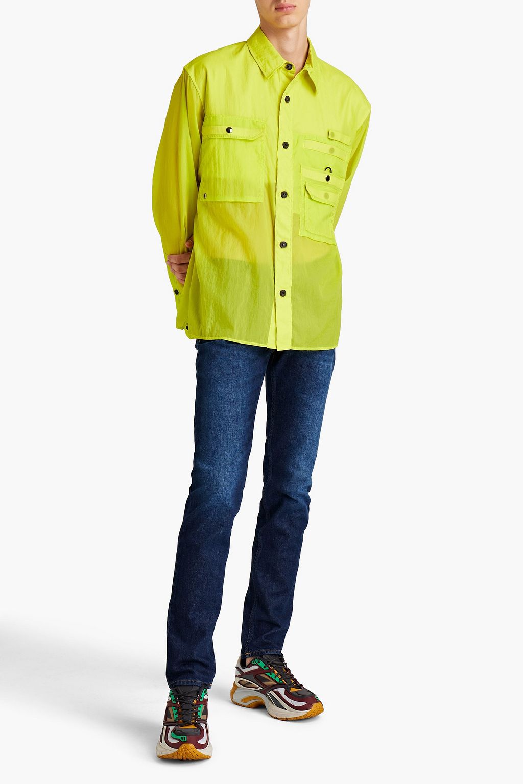 ACNE STUDIOS Skinny Jeans aus Denim in ausgewaschener Optik mit Sitzfalten