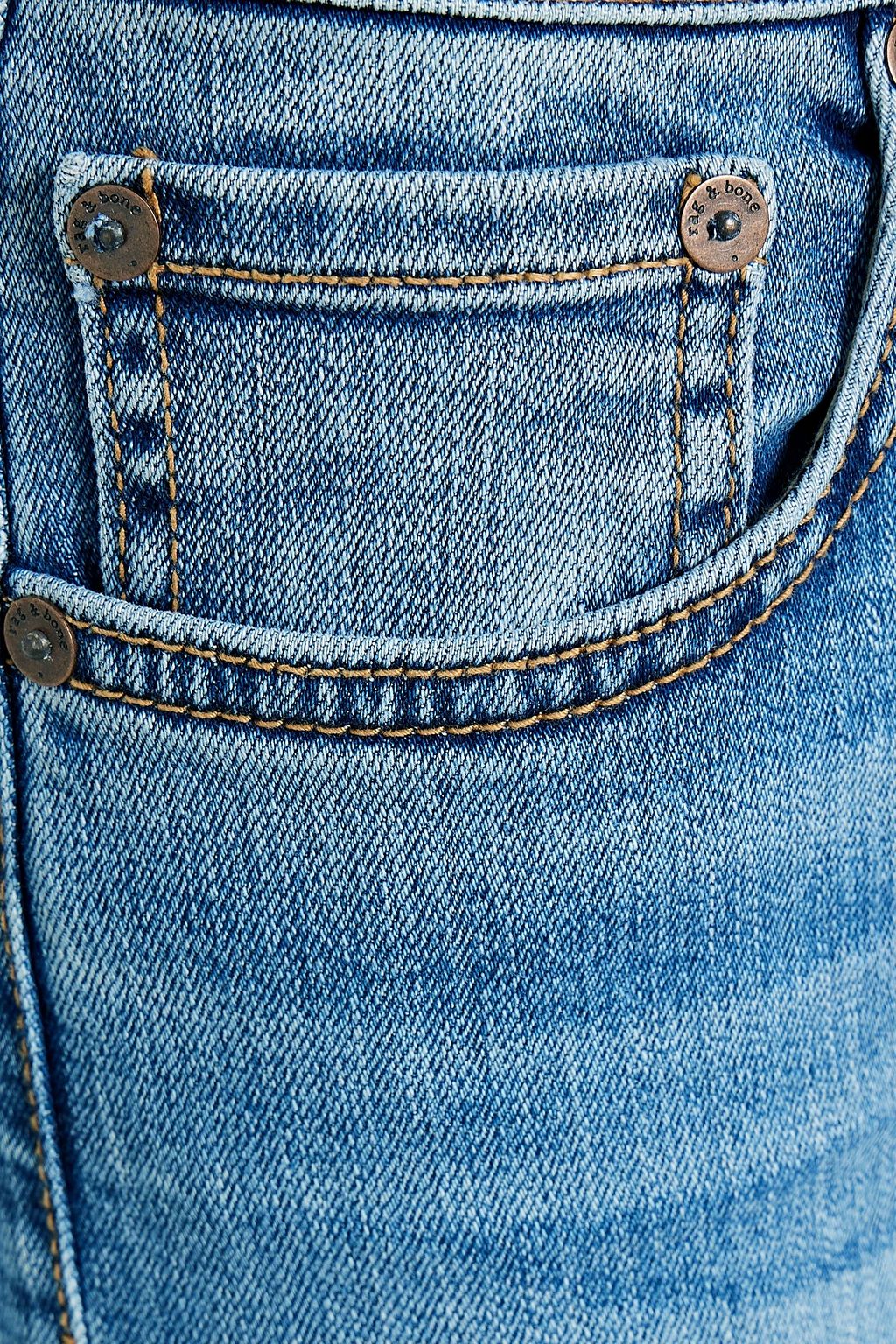 RAG & BONE بنطلون جينز «نينا» بقصّة كيك فلير وخصر مرتفع