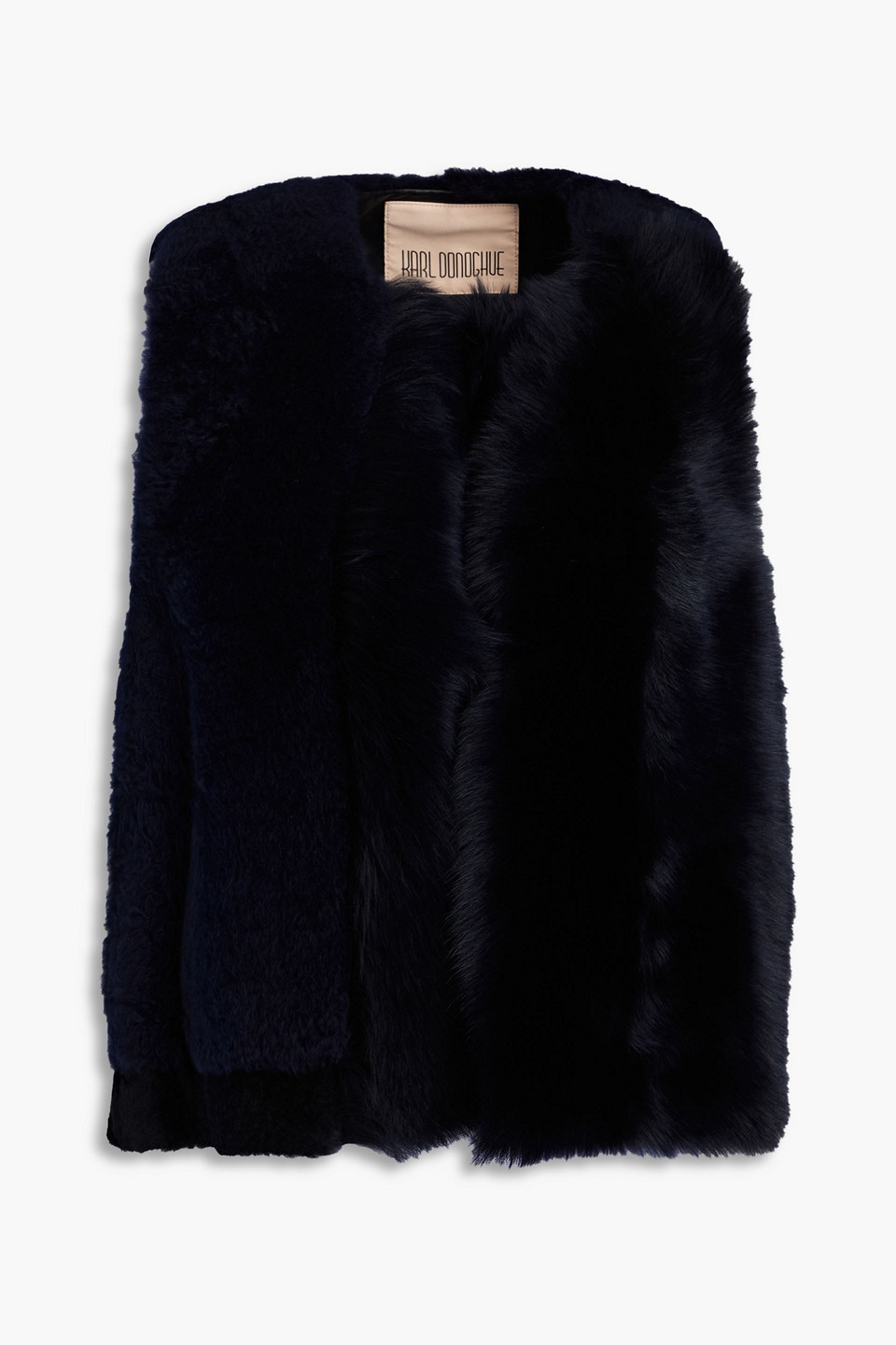 Karl Donoghue Shearling Waistcoat In Black