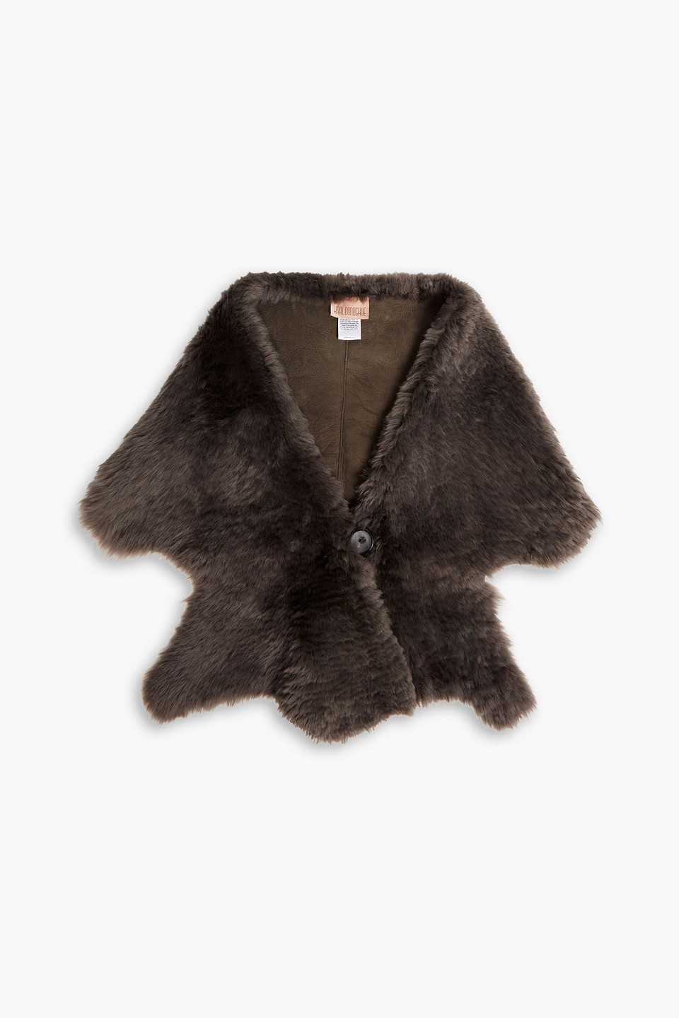 Karl Donoghue Shearling Scarf In Brown