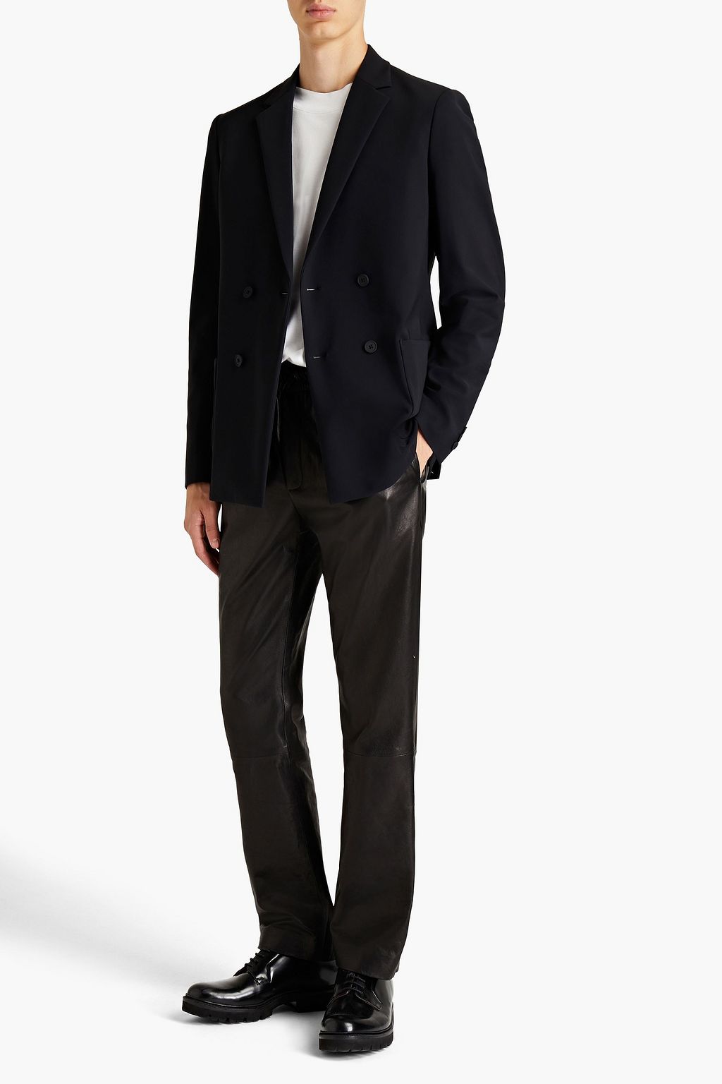 THEORY Double-breasted jersey blazer