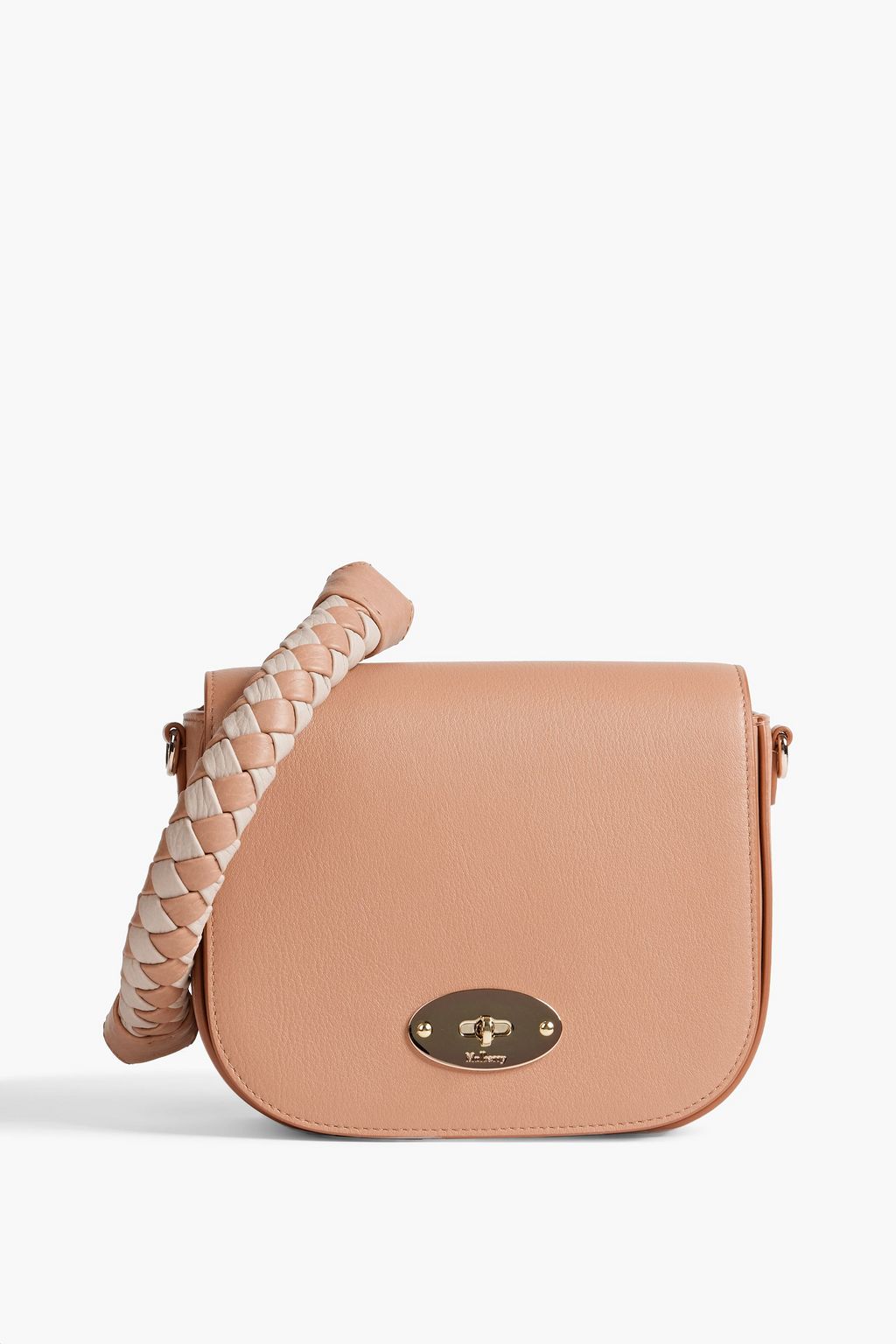 MULBERRY Two-tone braided leather bag strap