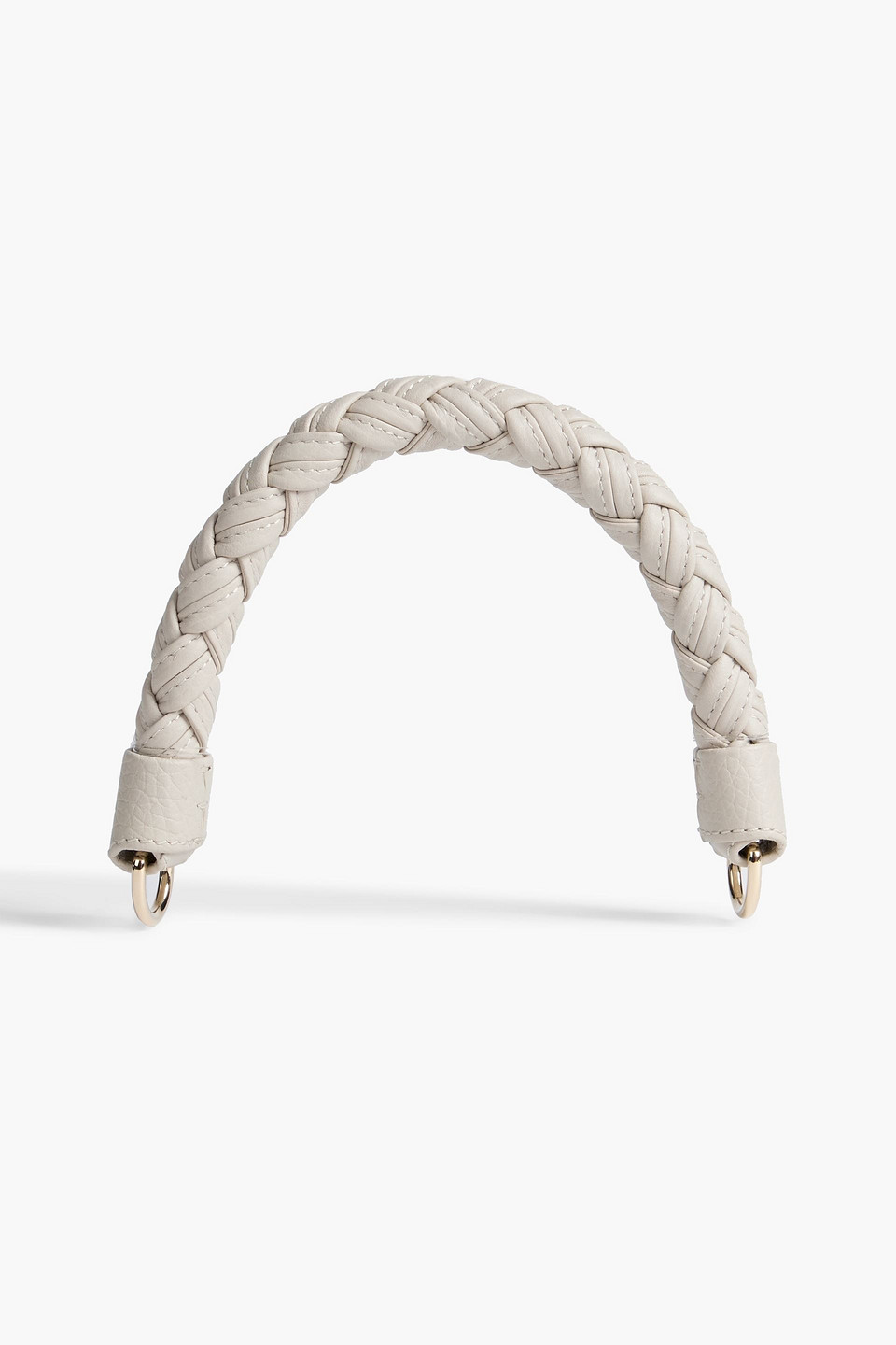Braided leather bag strap