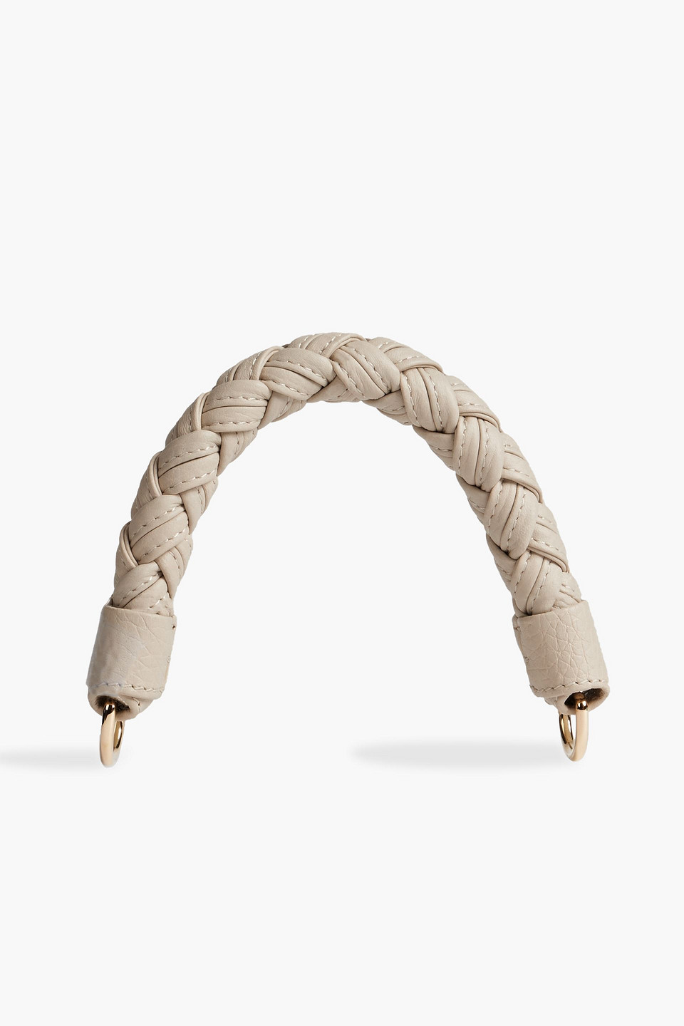 Braided leather bag strap