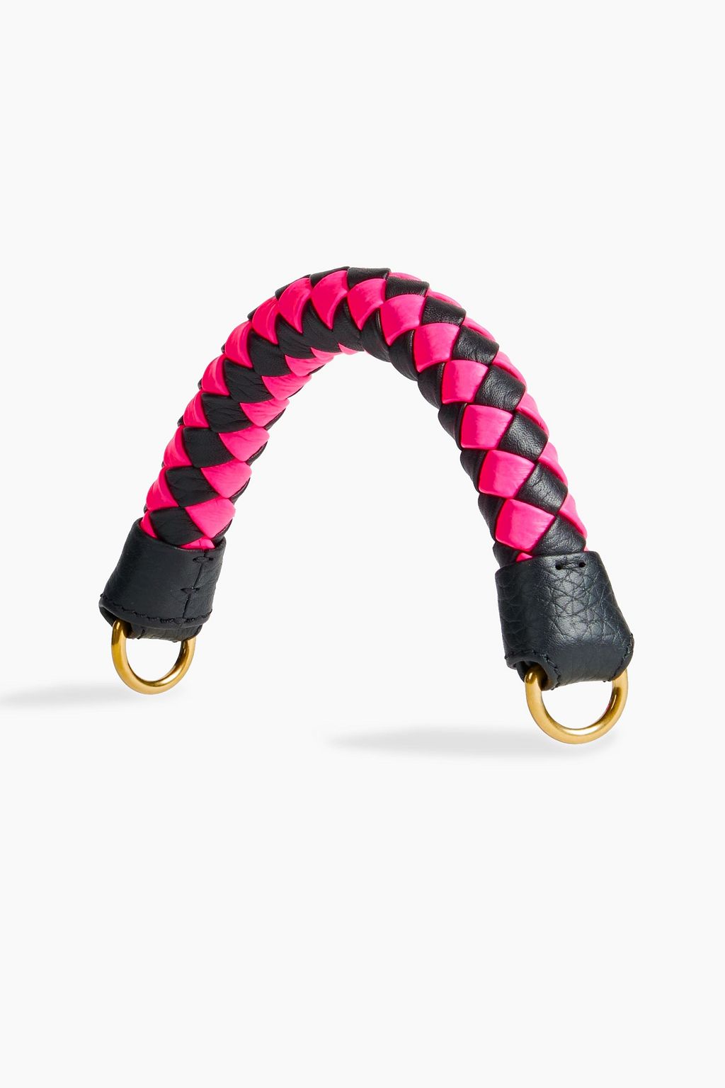 MULBERRY Two-tone braided leather bag strap