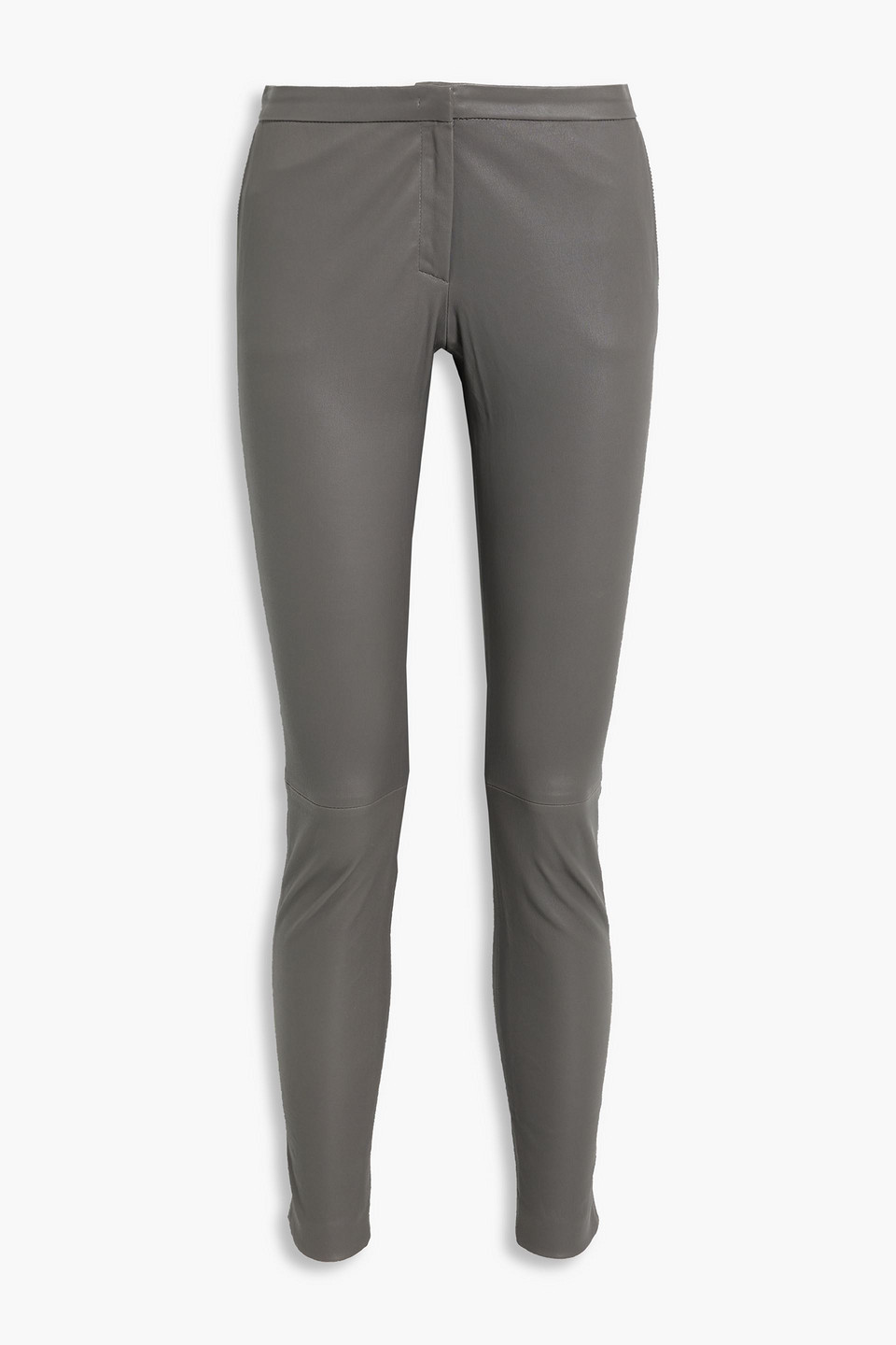 fabiana filippi - stretch-leather skinny pants - gray - it 46