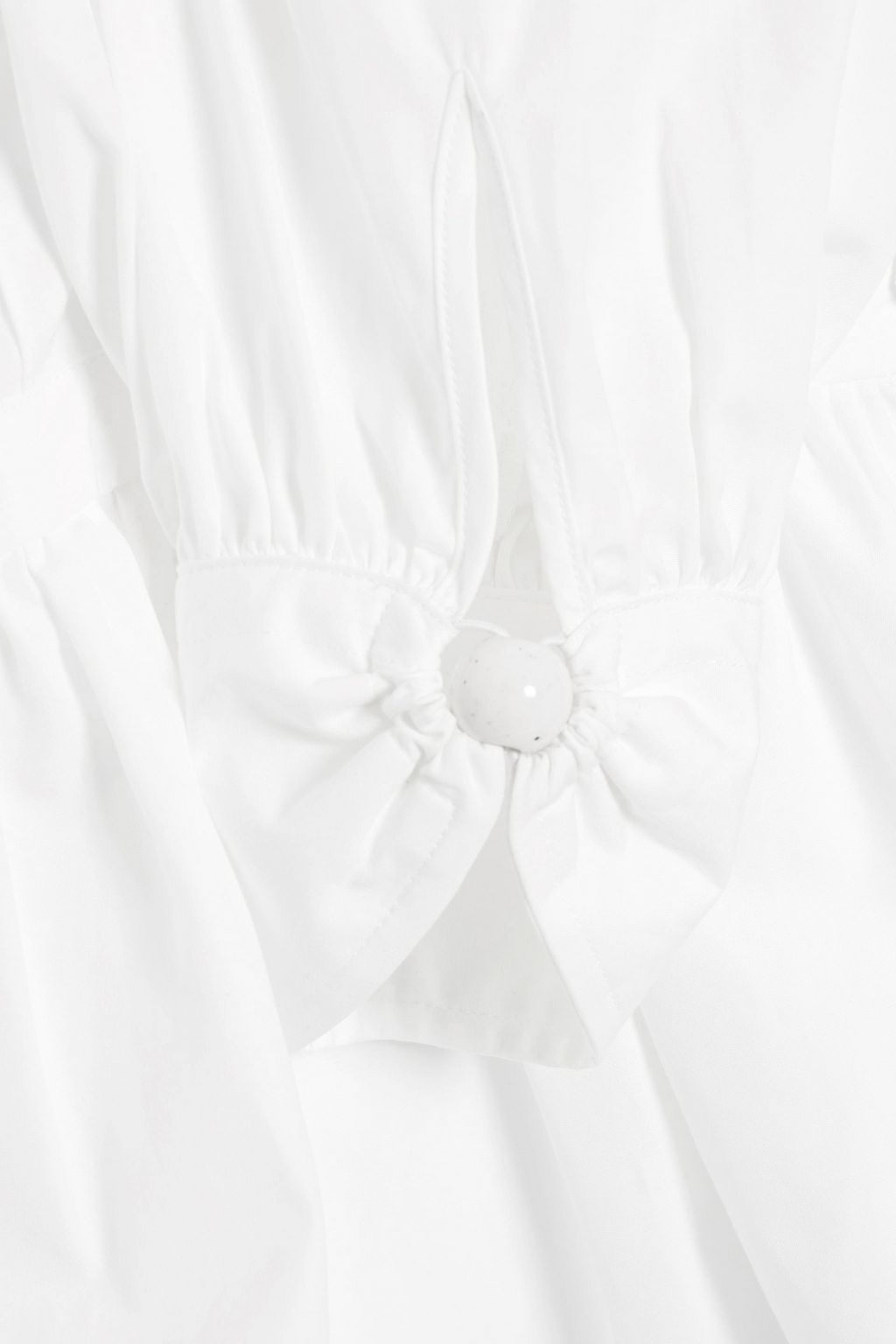 PALMER//HARDING Reaching pintucked striped cotton-blend poplin shirt