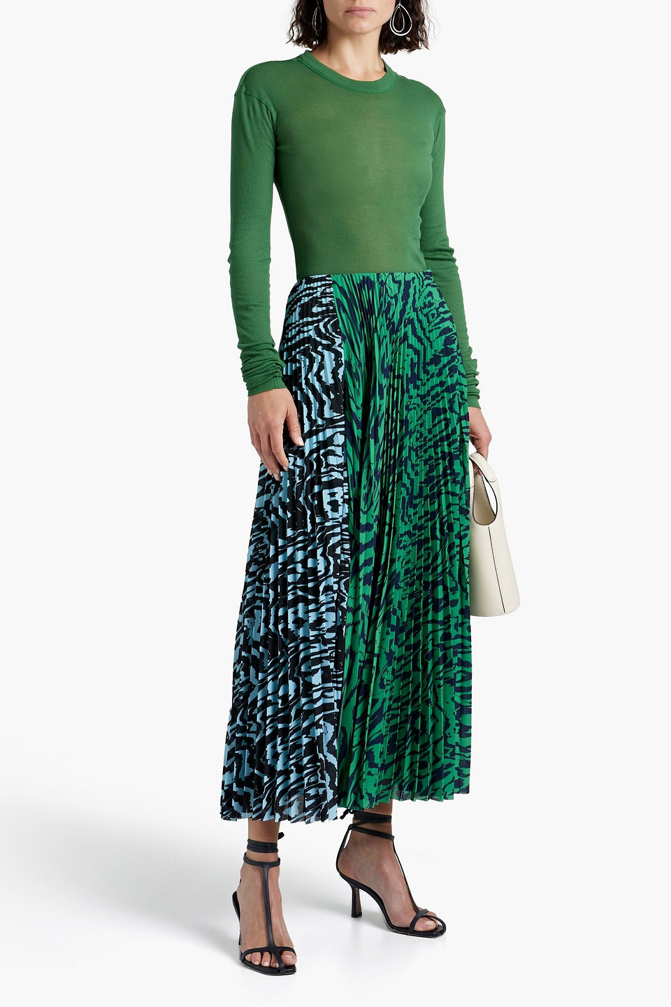 Bite Studios Knitted Long Sleeve Top In Green