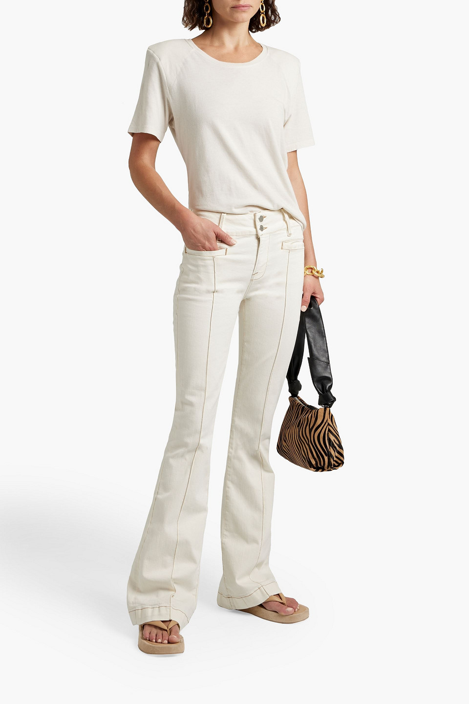 FRAME LE HIGH HIGH-RISE FLARED JEANS 3074457345632593690