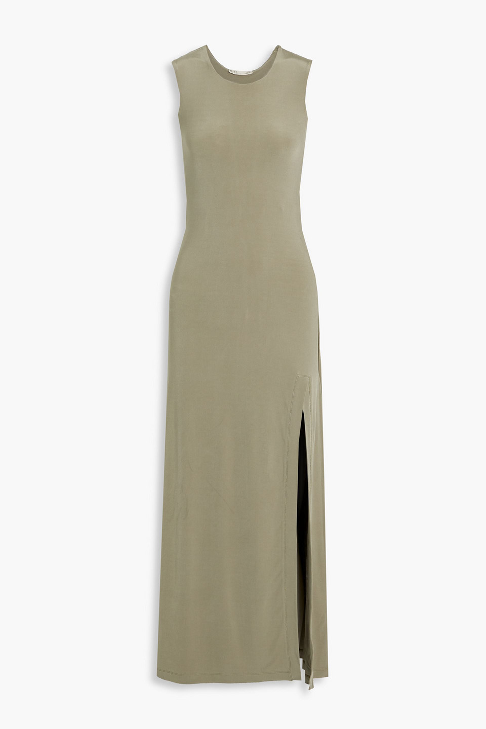 Bite Studios Stretch-jersey Maxi Dress In Sage Green