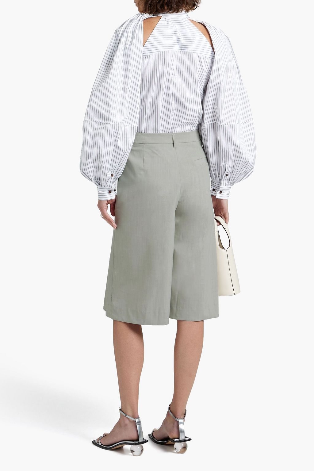 PALMER//HARDING Pleated twill shorts