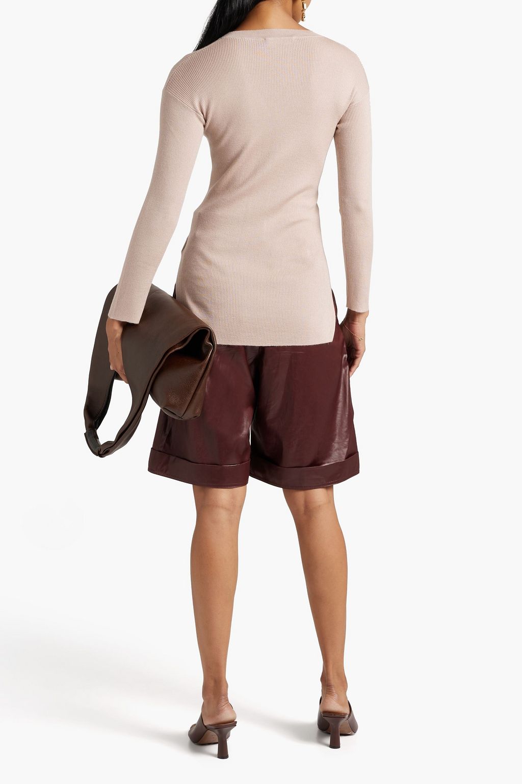 FABIANA FILIPPI Ribbed cashmere and silk-blend sweater