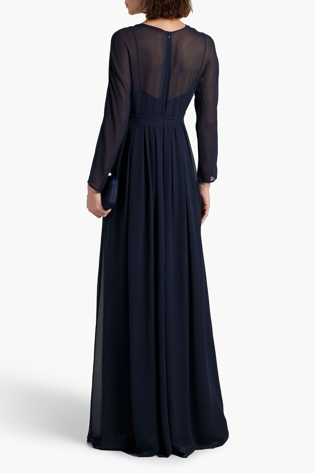 MAX MARA Gathered chiffon gown
