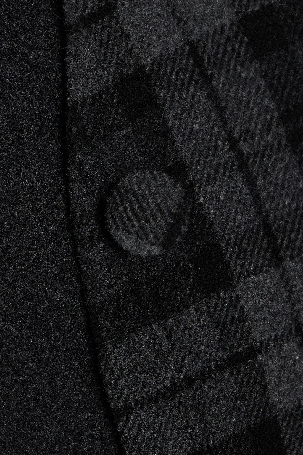 BALENCIAGA Checked wool-blend flannel coat
