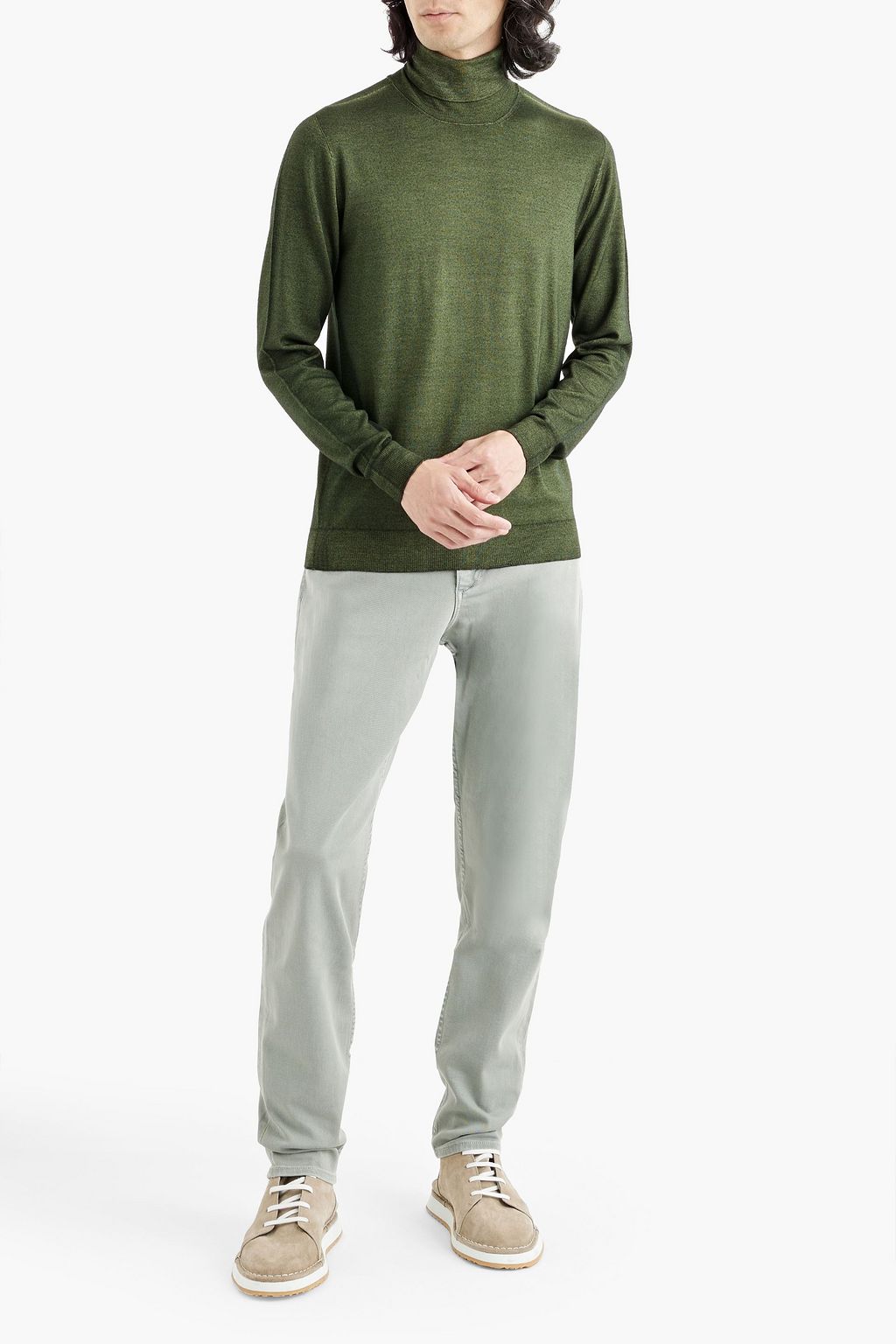 PESERICO Mélange wool turtleneck sweater