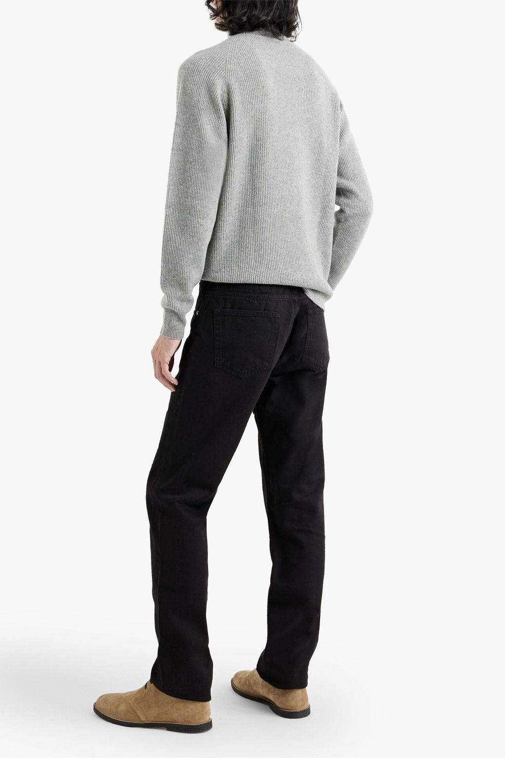 PESERICO Ribbed merino wool and cashmere-blend turtleneck sweater