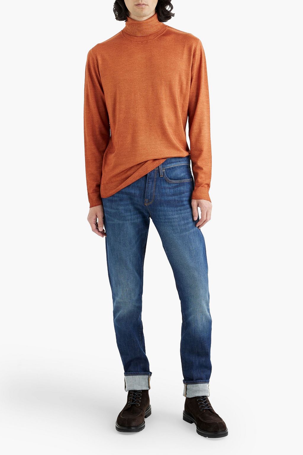 PESERICO Mélange wool turtleneck sweater