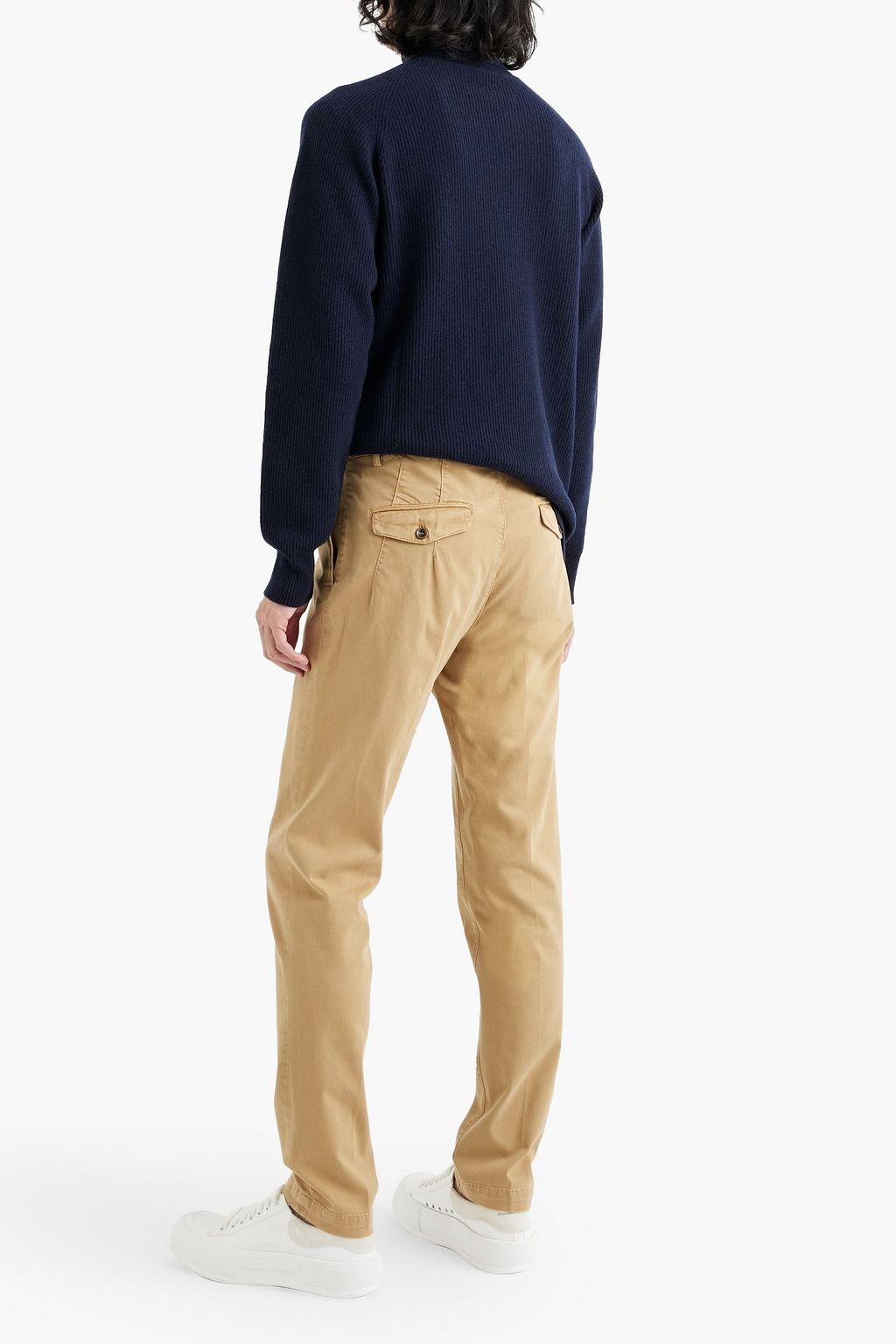 PESERICO Ribbed merino wool and cashmere-blend turtleneck sweater