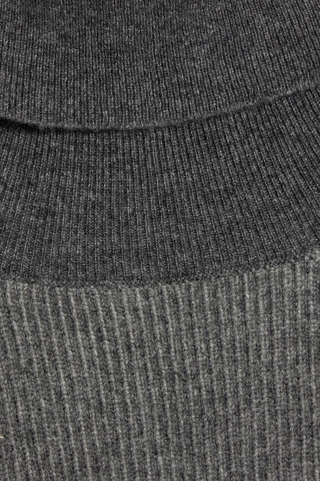 PESERICO Ribbed merino wool and cashmere-blend turtleneck sweater