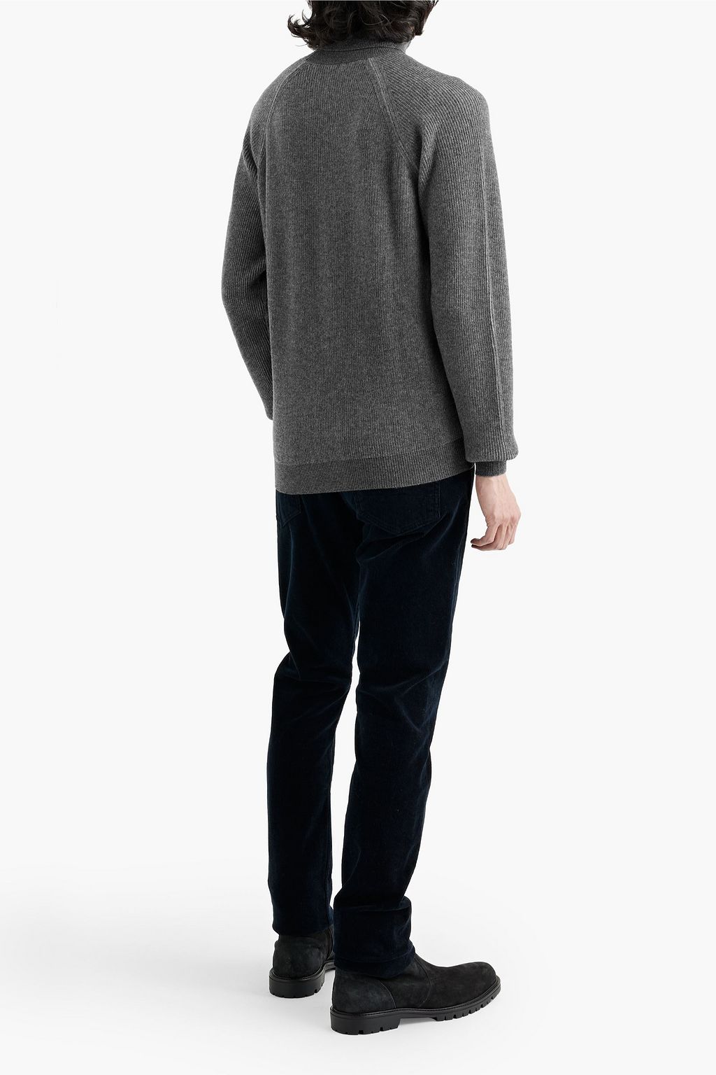 PESERICO Ribbed merino wool and cashmere-blend turtleneck sweater