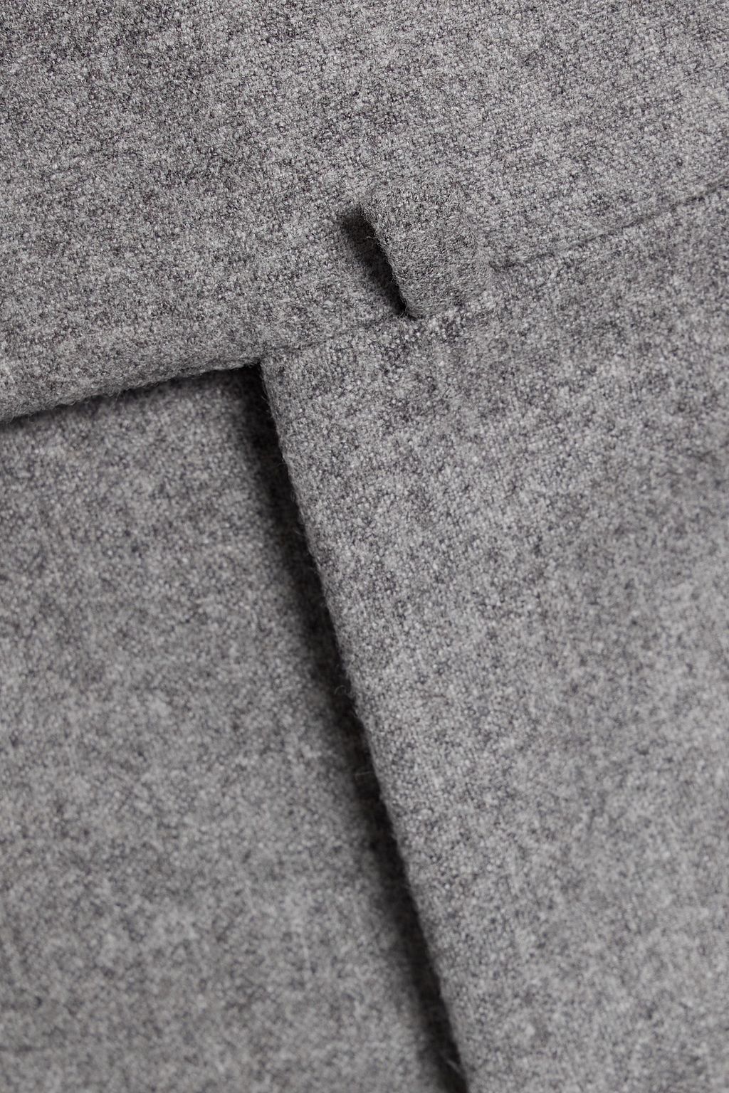 PESERICO Tapered mélange wool-blend pants
