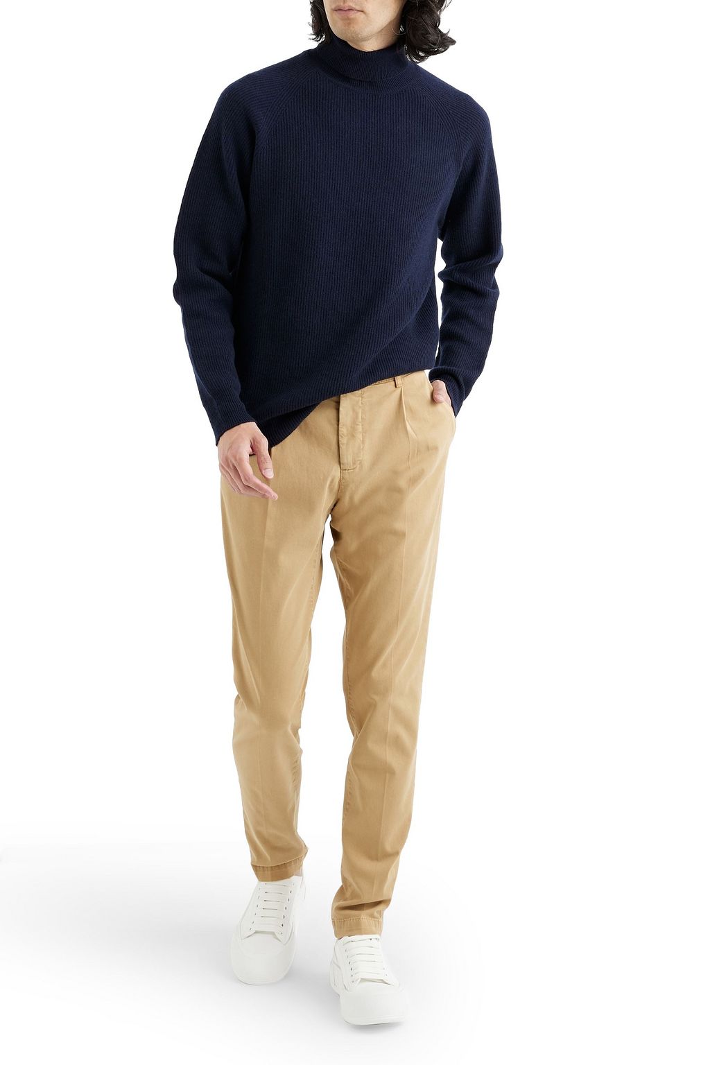 PESERICO Cotton-blend twill chinos