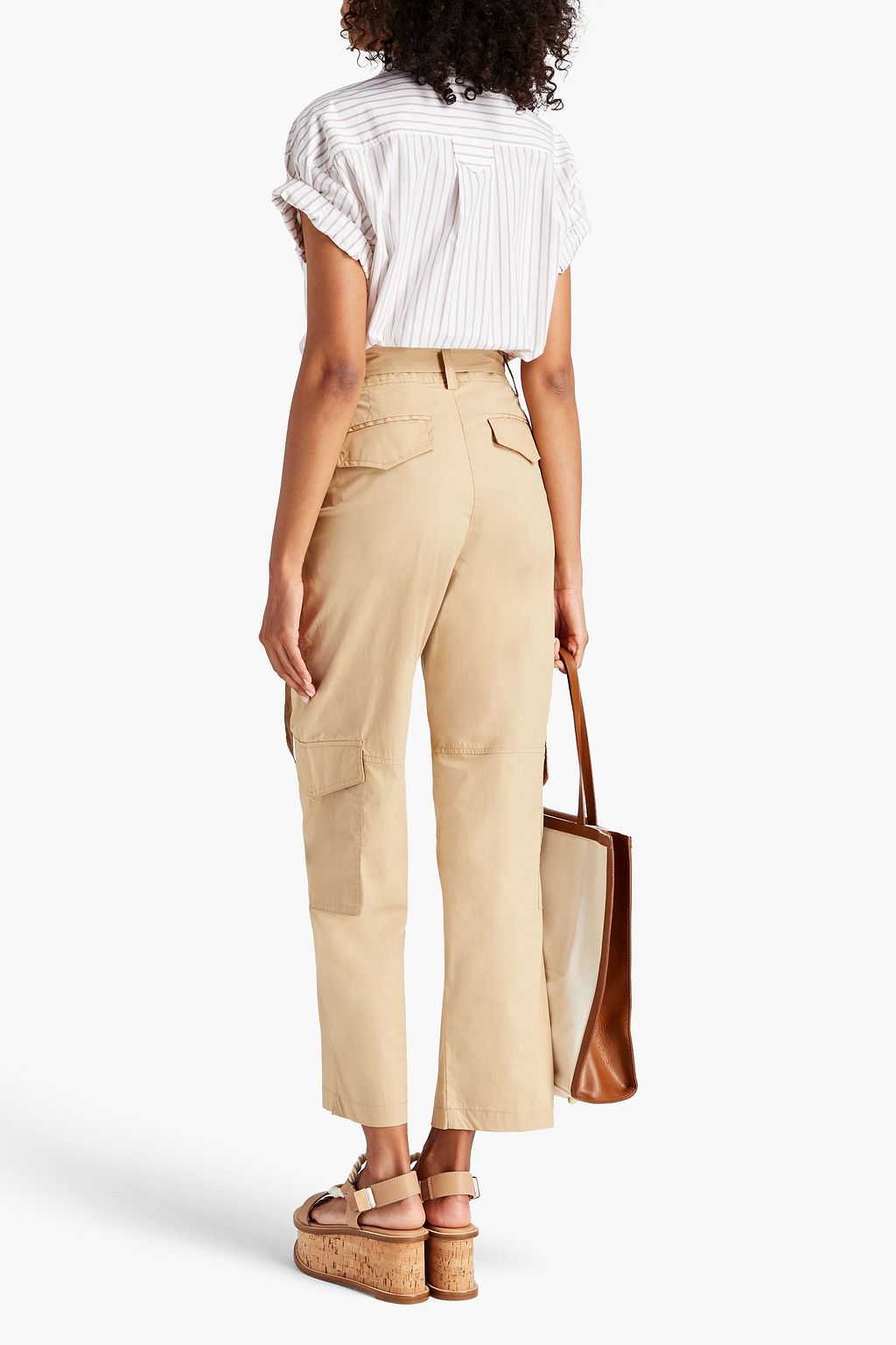 MICHAEL MICHAEL KORS Belted stretch-cotton poplin cargo pants